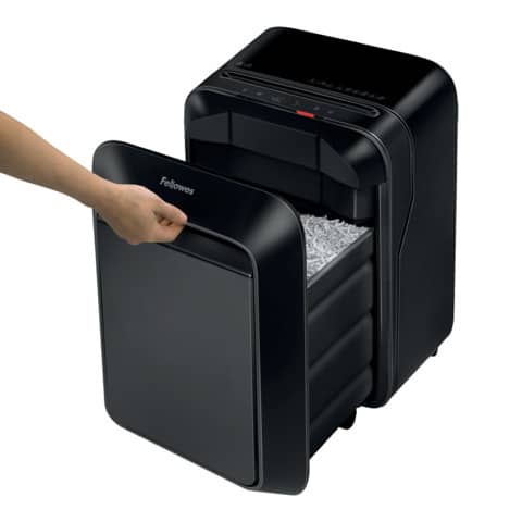 Distruggidocumenti uso moderato Fellowes LX211 - P-5 - 23 L - taglio a microframmenti 2x12 mm - nero 5050201